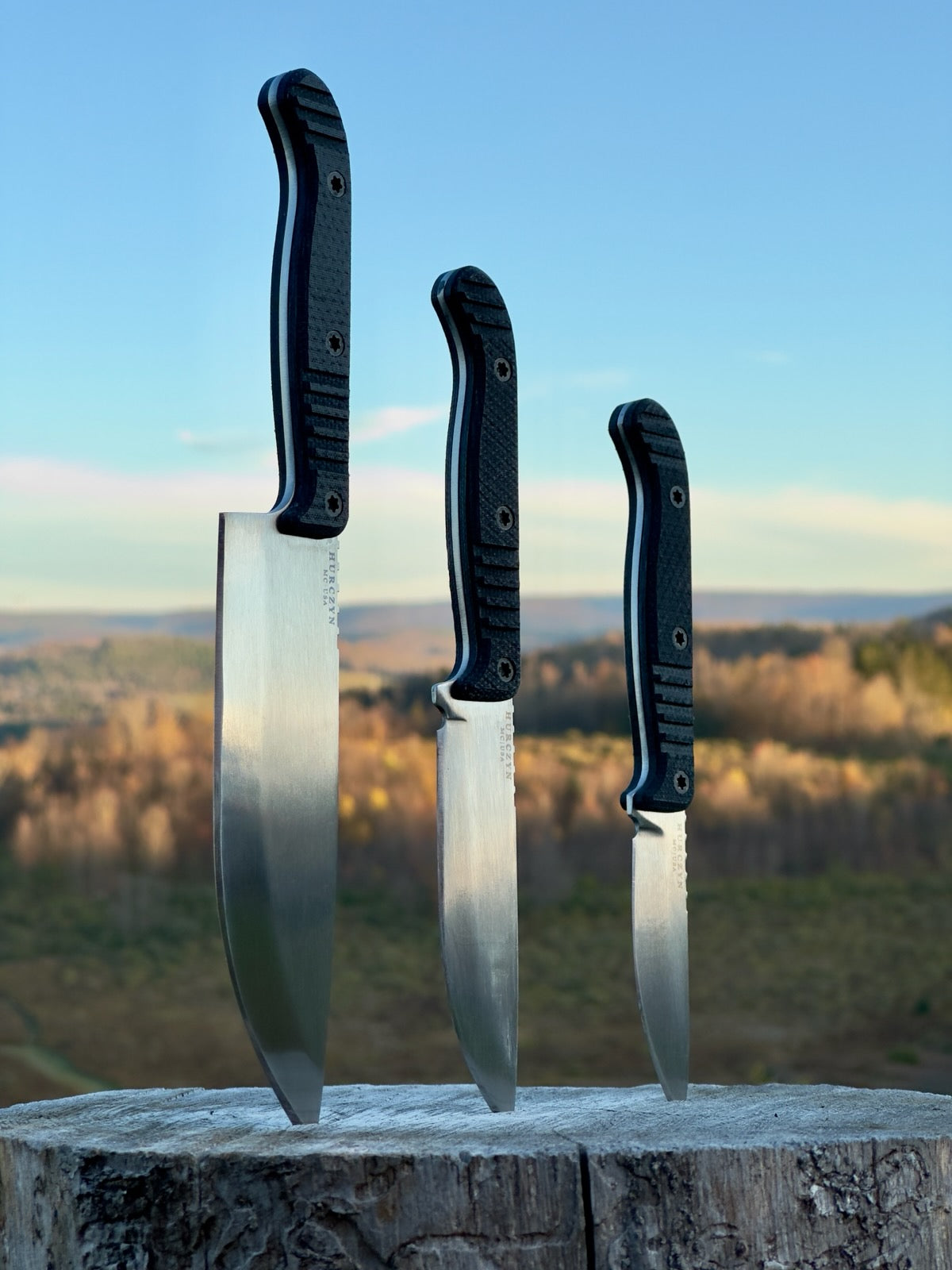Trilogy V1.0: USA-Made EDC & Outdoor Knife Set With Inzynix™ (Patent Pending) Sheaths