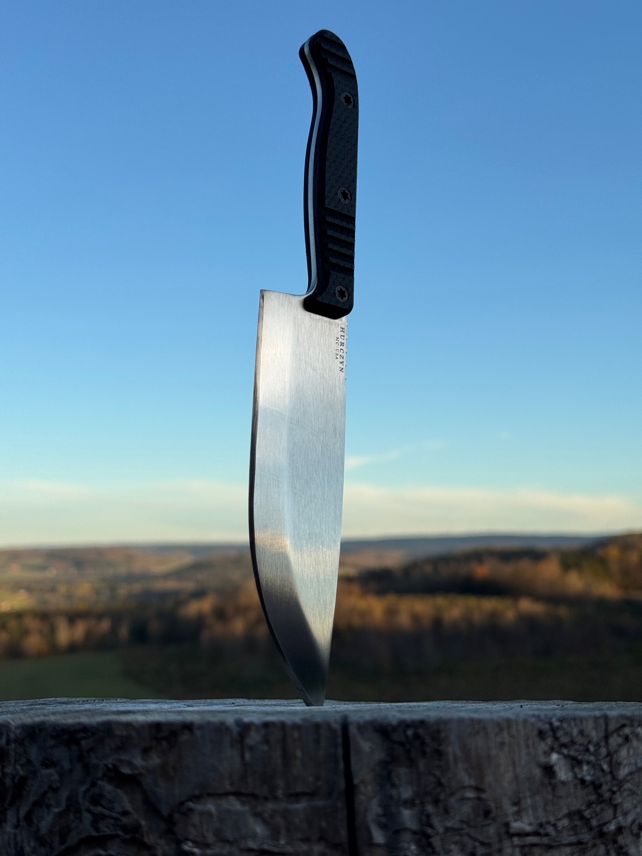 The Ox V1.0: USA-Made Heavy-Duty Outdoor Knife (5.6" Blade) with Inzynix™ (Patent Pending) Sheath