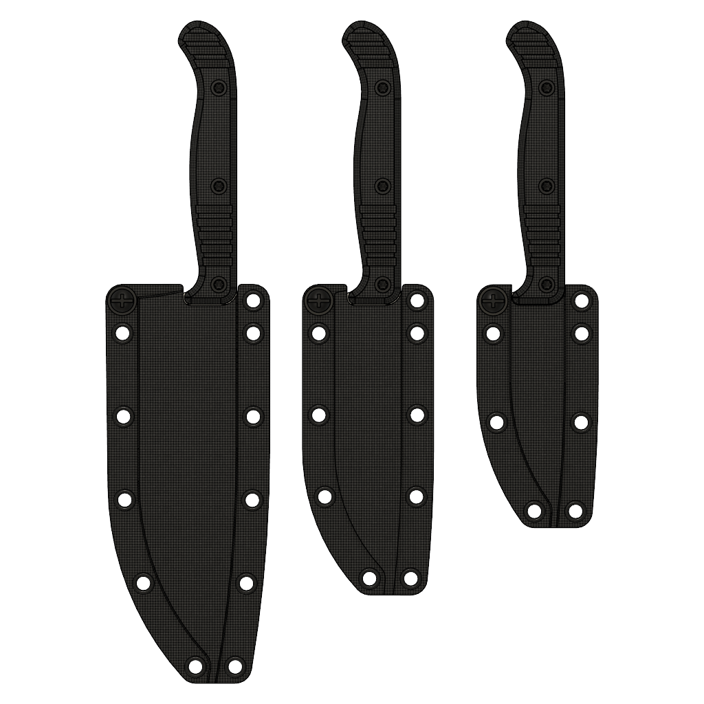 Trilogy V1.0: USA-Made EDC & Outdoor Knife Set With Inzynix™ (Patent Pending) Sheaths